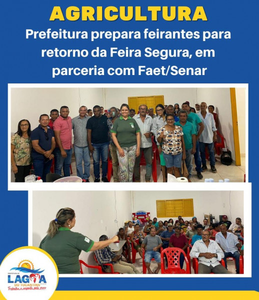 Prefeitura prepara feirantes para retorno da Feira Segura, em parceria com Faet/Senar